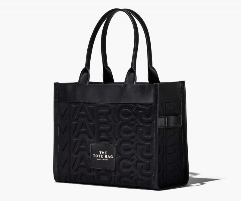 Black Women's Marc Jacobs Monogram Neoprene Large Tote Bags | USA000080