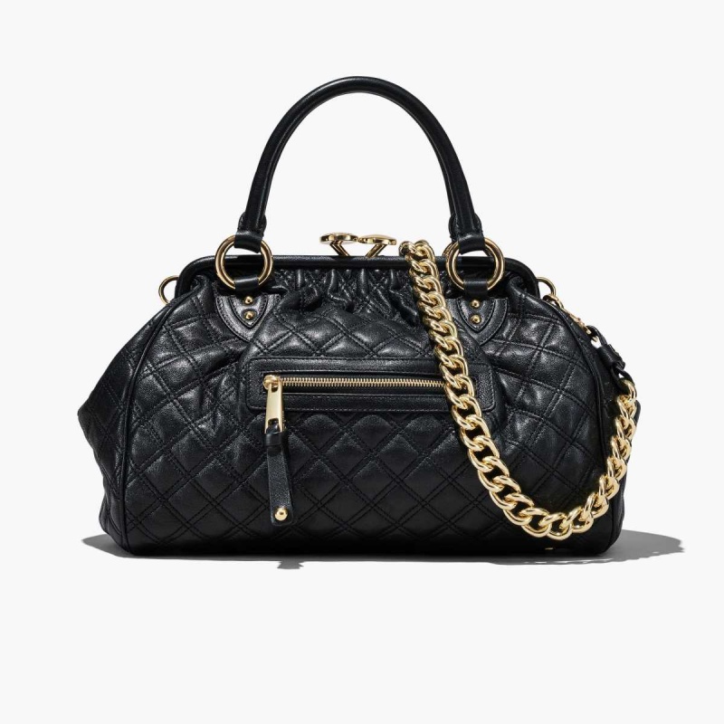 Black Women\'s Marc Jacobs Re-Edition Quilted Leather Satchel Bags | USA000207