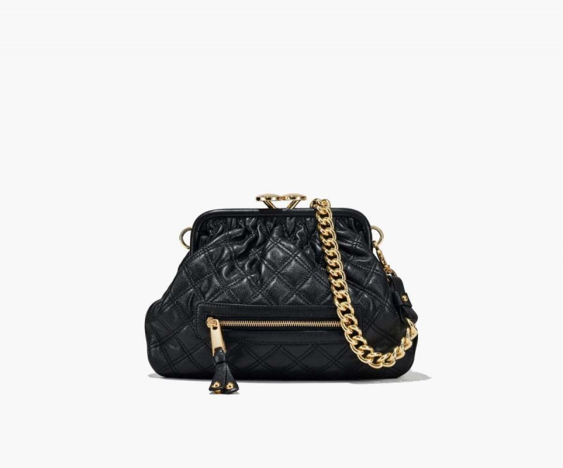 Black Women's Marc Jacobs Re-Edition Quilted Leather Little Stam Shoulder Bags | USA000260