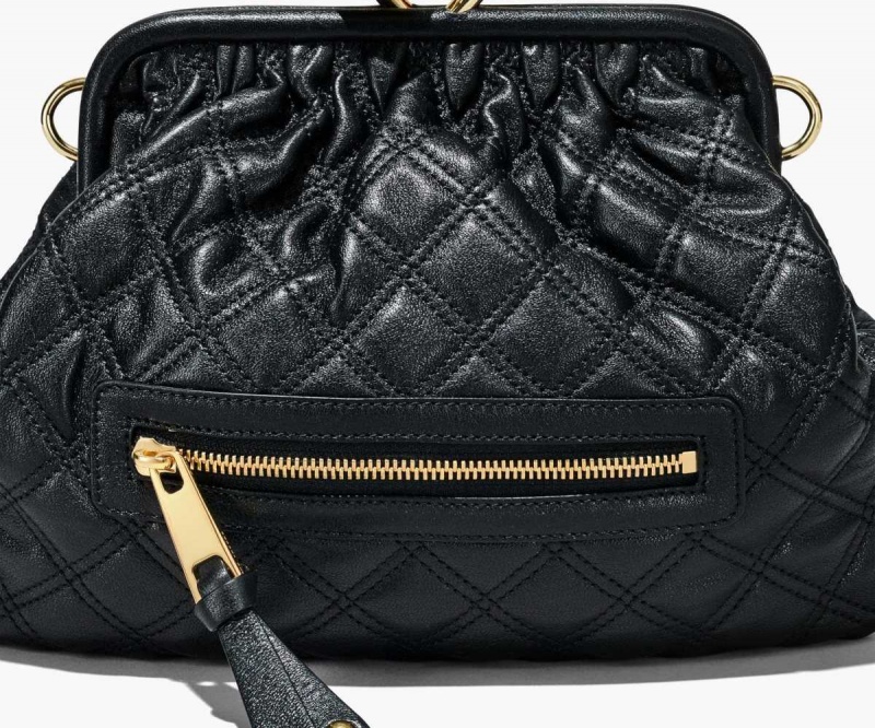 Black Women's Marc Jacobs Re-Edition Quilted Leather Little Stam Shoulder Bags | USA000260
