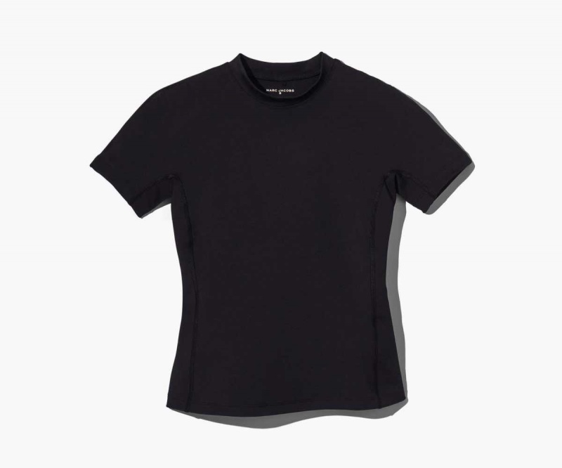 Black Women's Marc Jacobs Scuba T Shirts | USA000689