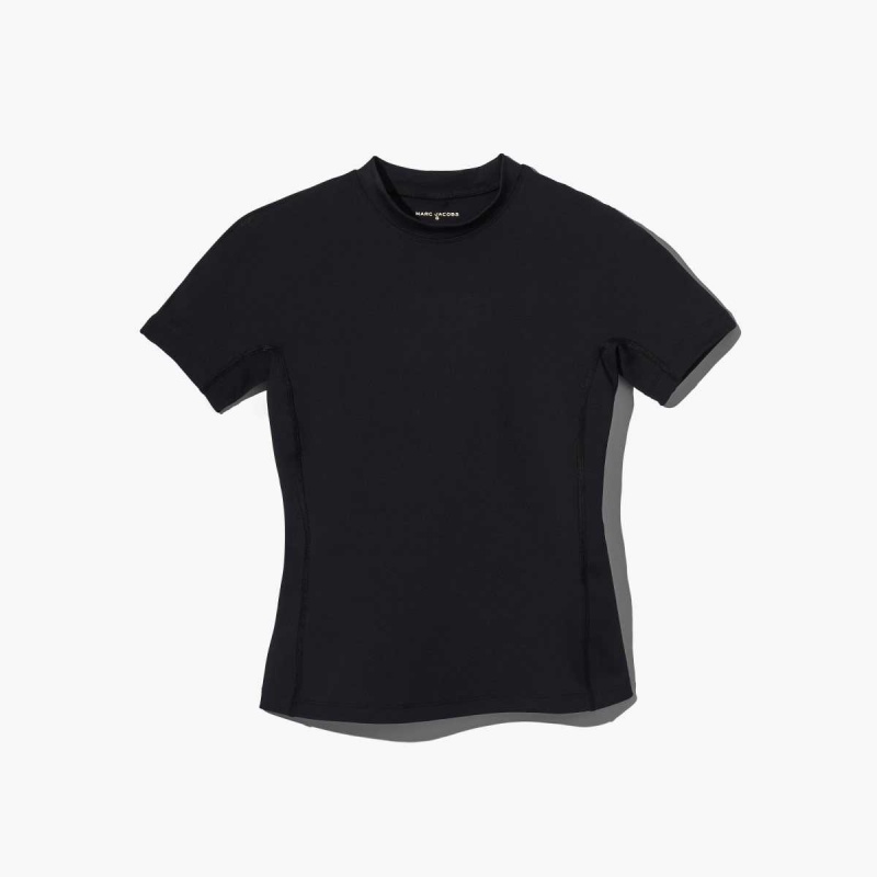 Black Women\'s Marc Jacobs Scuba T Shirts | USA000689