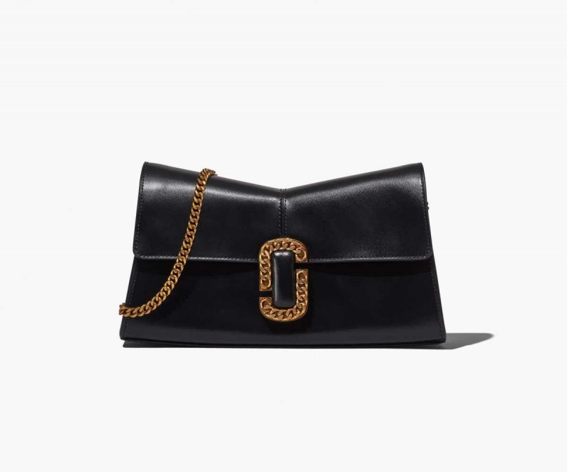 Black Women's Marc Jacobs St. Marc Convertible Clutch Shoulder Bags | USA000259