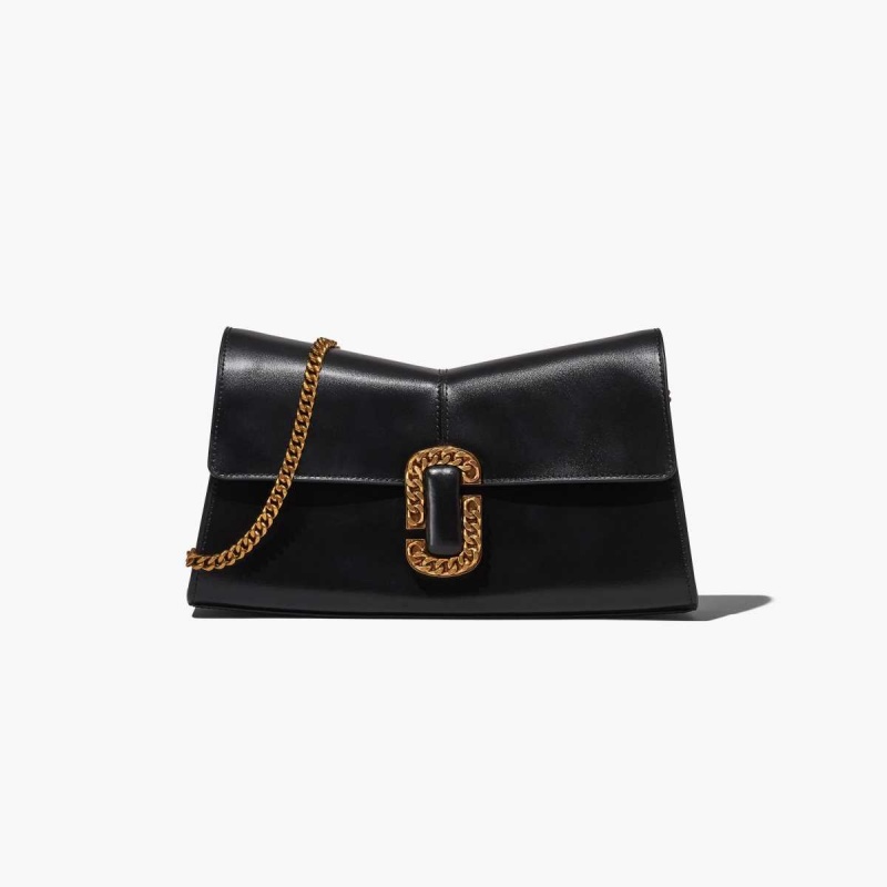 Black Women\'s Marc Jacobs St. Marc Convertible Clutch Shoulder Bags | USA000259