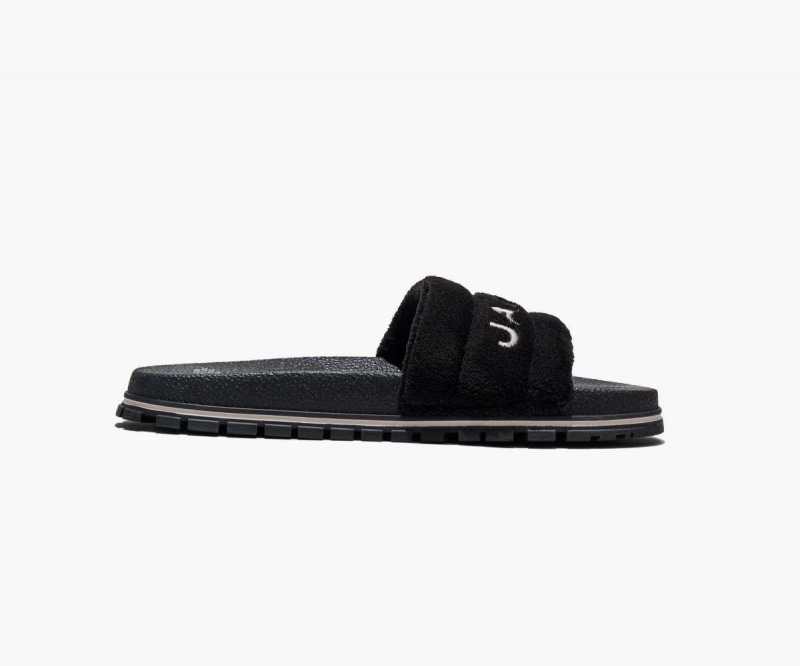 Black Women's Marc Jacobs Terry Slides | USA000815