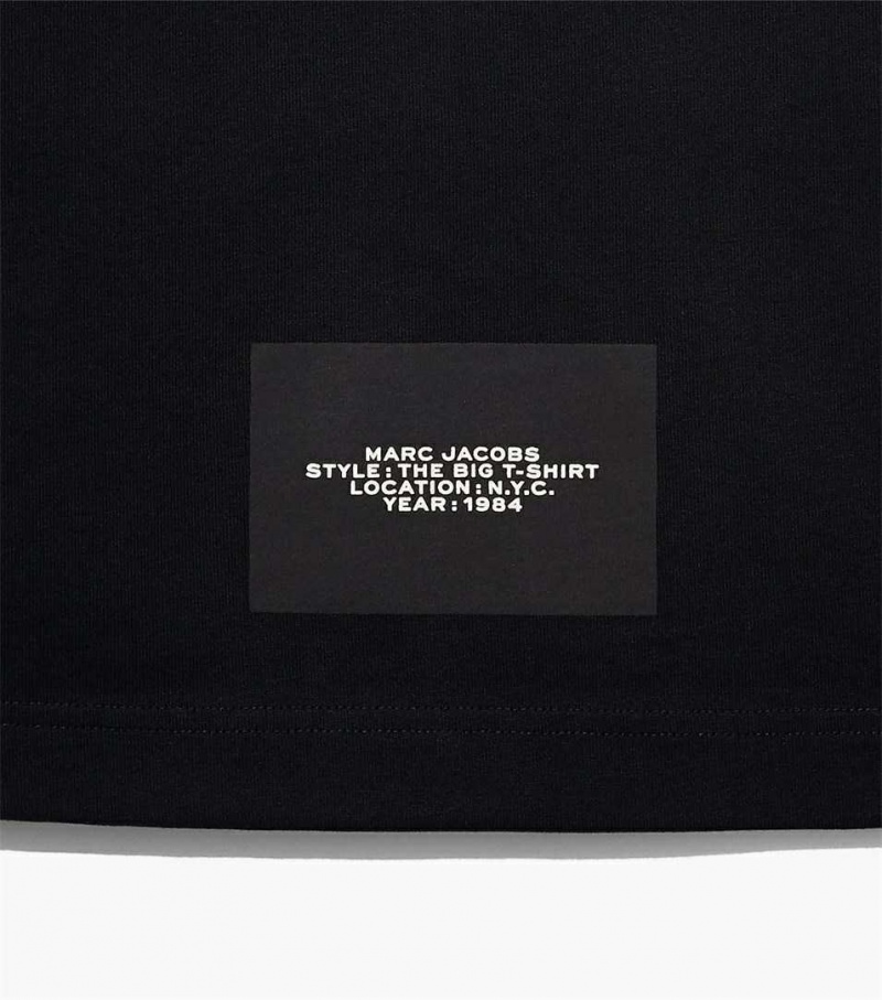 Black Women's Marc Jacobs The Big T Shirts | USA000673