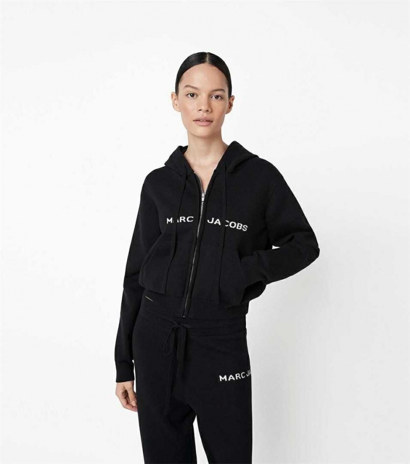 Black Women's Marc Jacobs The Cropped Hoodie | USA000589