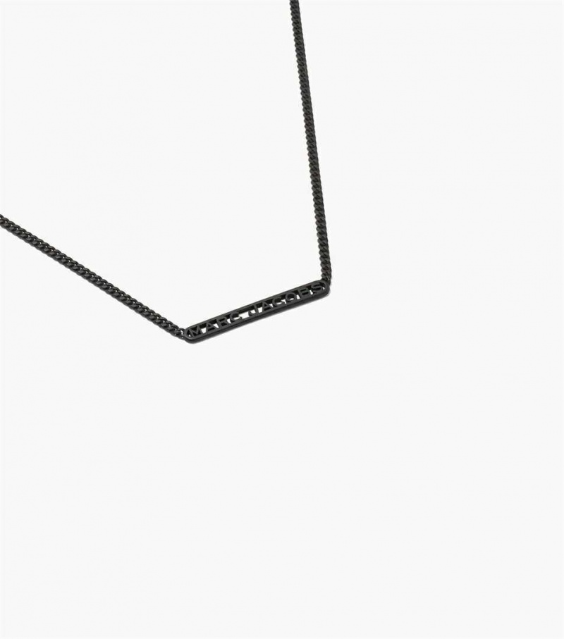 Black Women's Marc Jacobs The Monogram Chain DTM Necklaces | USA000489