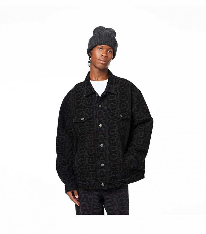 Black Women's Marc Jacobs The Monogram Denim Jackets | USA000602