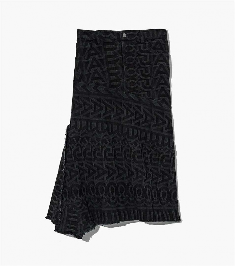 Black Women\'s Marc Jacobs The Monogram Denim Skirts | USA000640