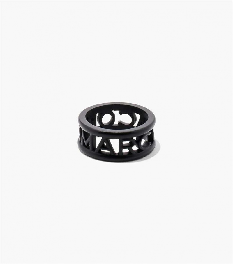 Black Women\'s Marc Jacobs The Monogram Logo DTM Rings | USA000495