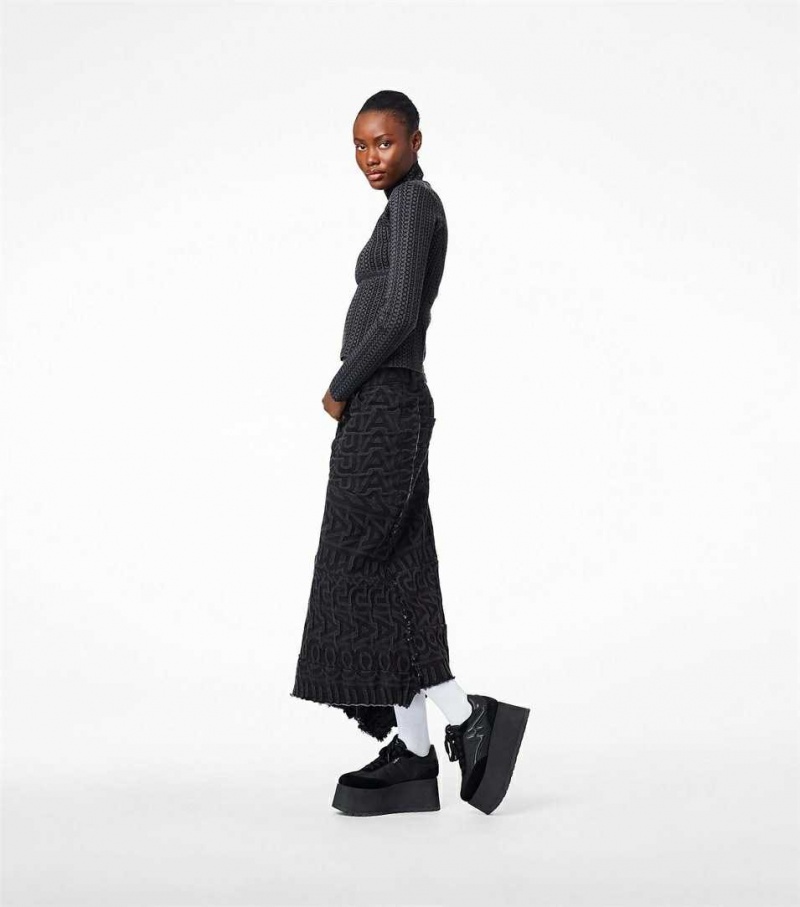 Black Women's Marc Jacobs The Platform Jogger Sneakers | USA000785