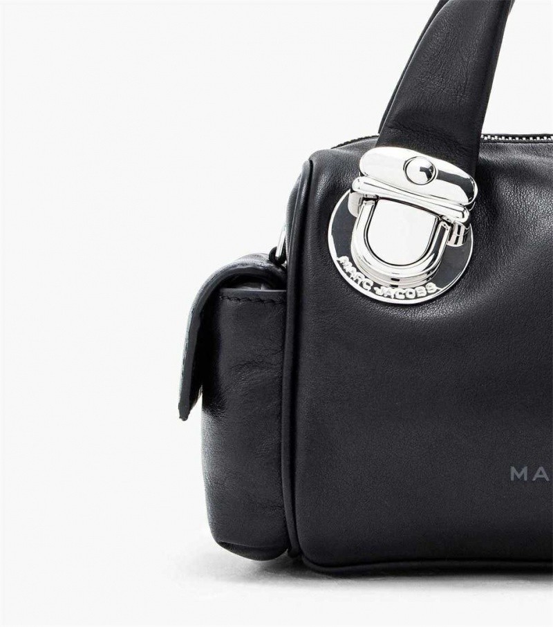 Black Women's Marc Jacobs The Pushlock Mini Satchel Bags | USA000206