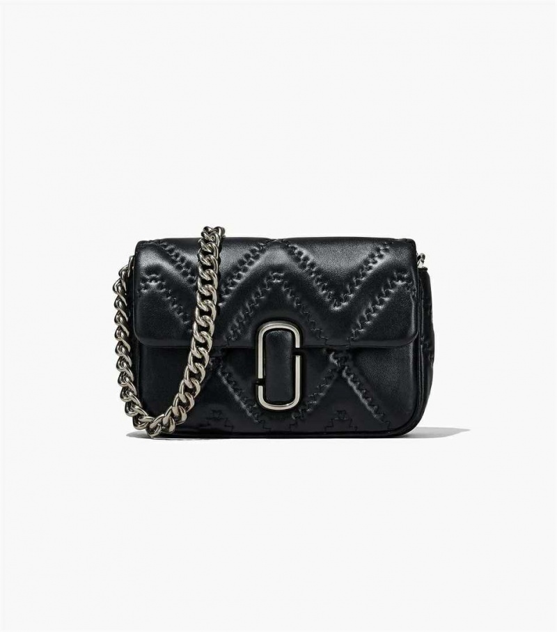 Black Women\'s Marc Jacobs The Quilted Leather J Marc Shoulder Bags | USA000226