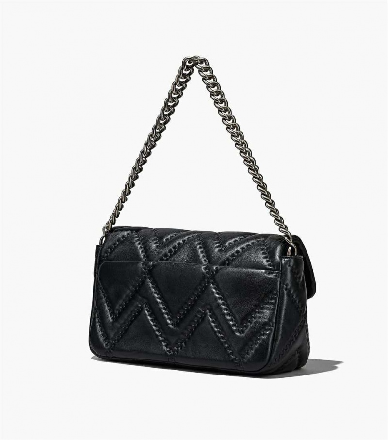 Black Women's Marc Jacobs The Quilted Leather J Marc Large Shoulder Bags | USA000233