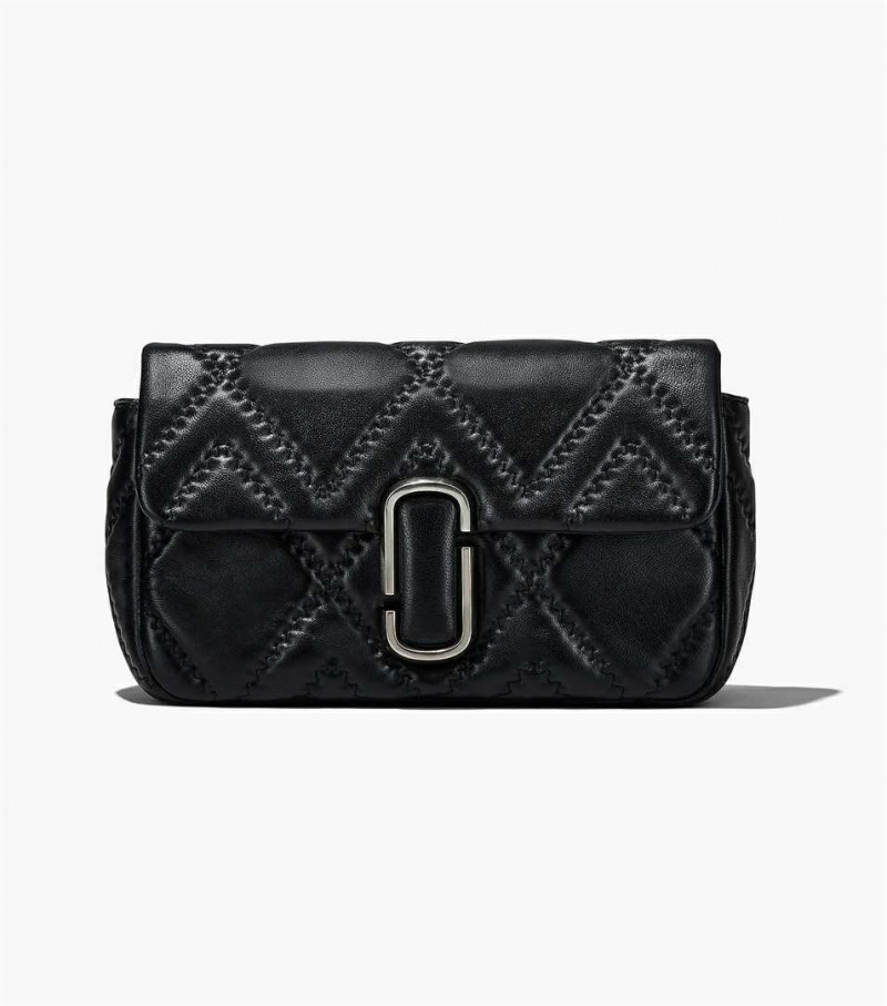 Black Women's Marc Jacobs The Quilted Leather J Marc Large Shoulder Bags | USA000233