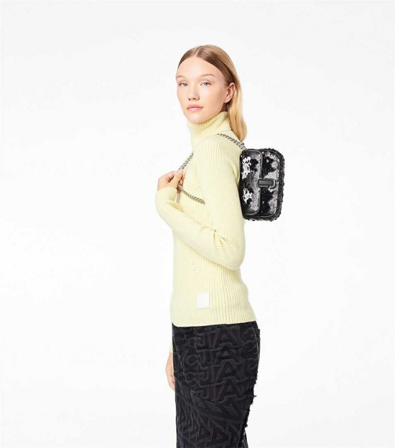 Black Women's Marc Jacobs The Sequin J Marc Mini Shoulder Bags | USA000221