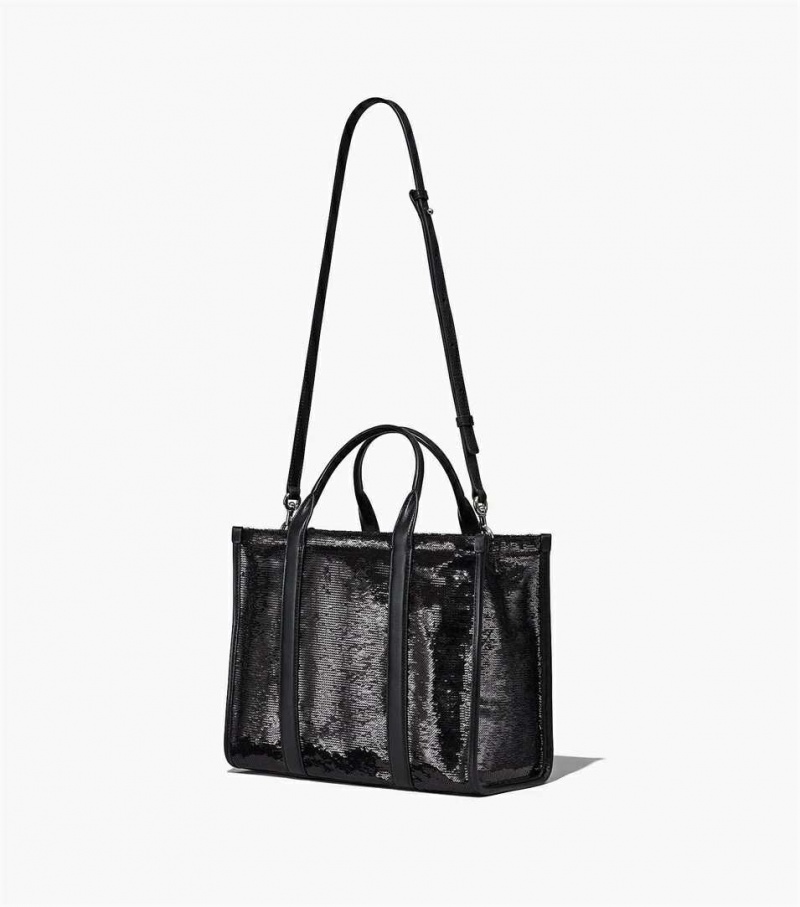 Black Women's Marc Jacobs The Sequin Medium Tote Bags | USA000019