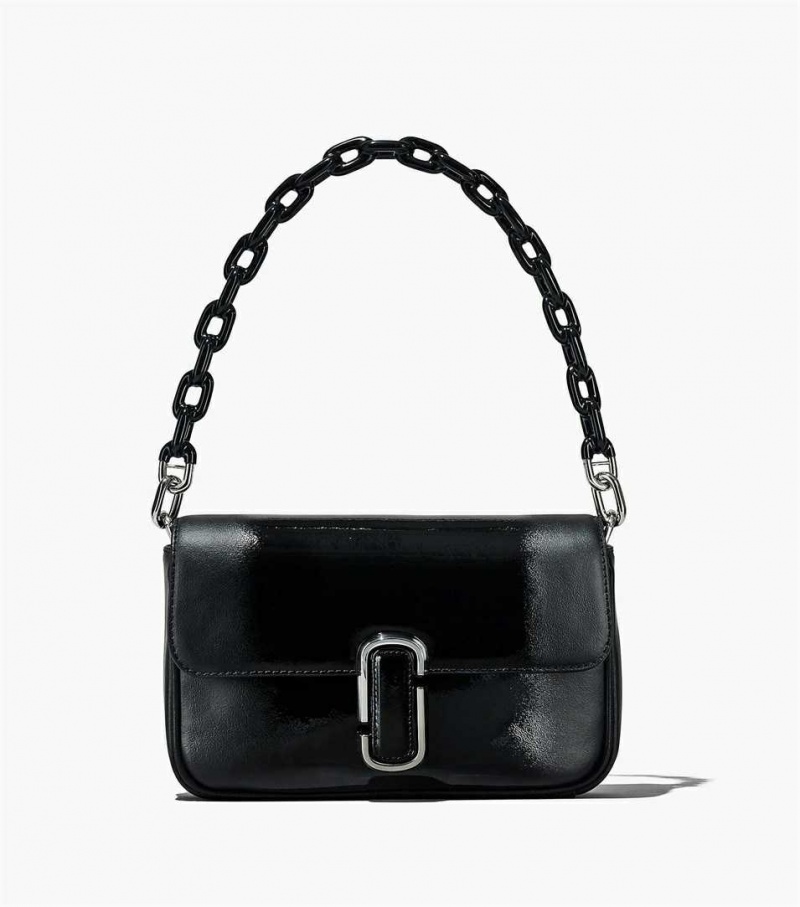 Black Women\'s Marc Jacobs The Shadow Patent Leather J Marc Shoulder Bags | USA000218