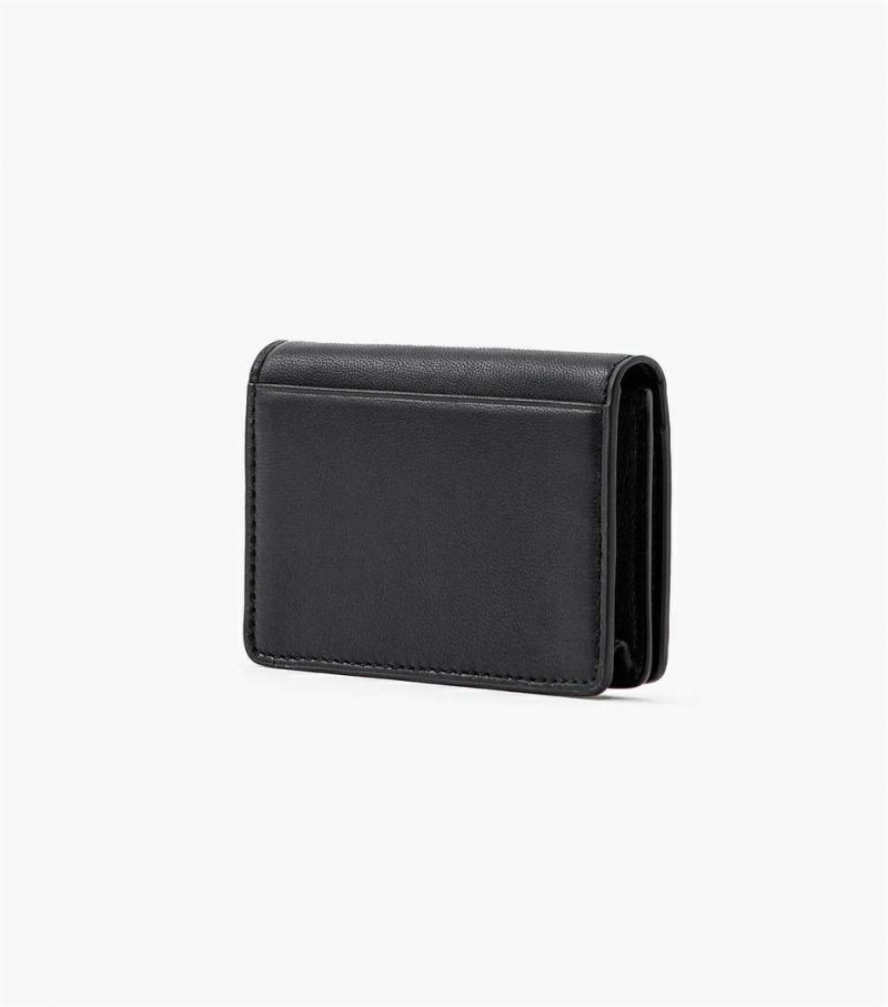 Black Women's Marc Jacobs The Slim 84 Flap Card Case Wallets | USA000345