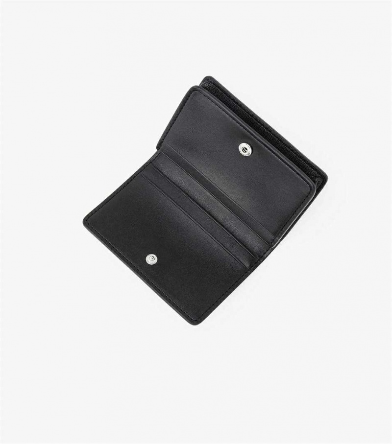 Black Women's Marc Jacobs The Slim 84 Flap Card Case Wallets | USA000345