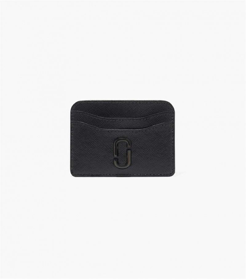 Black Women\'s Marc Jacobs The Snapshot Dtm Card Case Wallets | USA000327