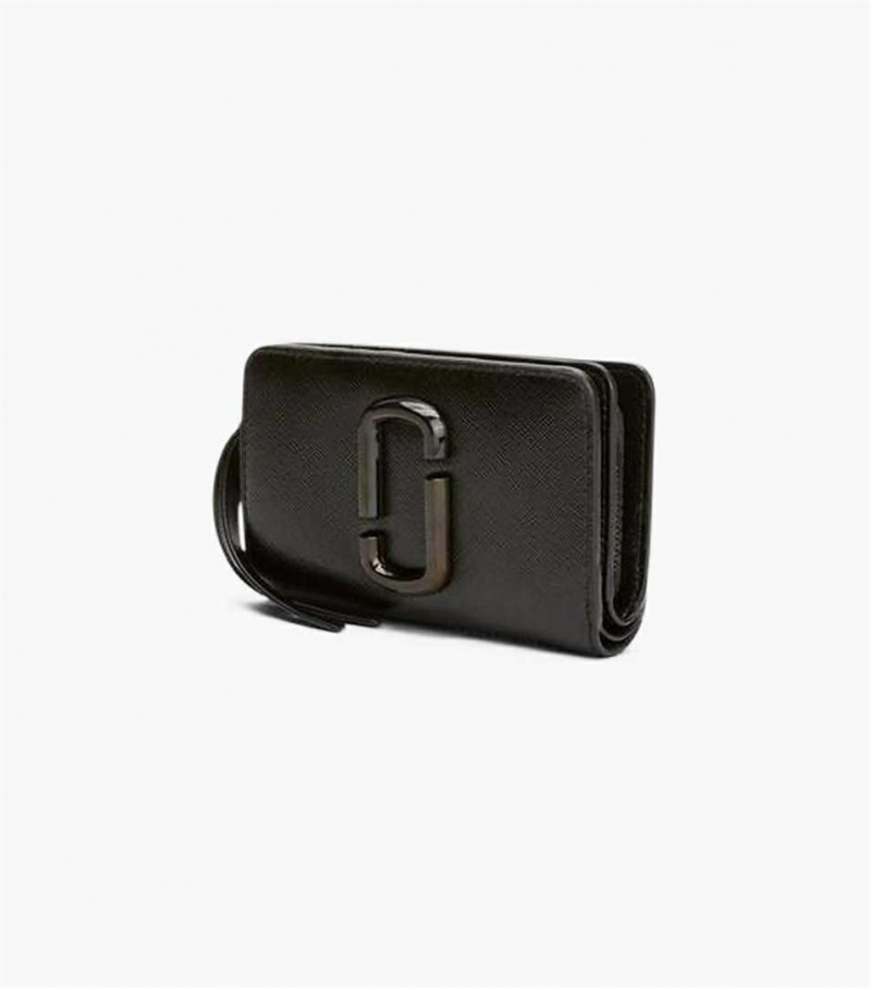 Black Women's Marc Jacobs The Snapshot Mini Compact Wallets | USA000324