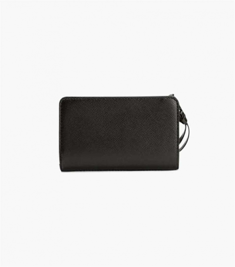 Black Women's Marc Jacobs The Snapshot Mini Compact Wallets | USA000324