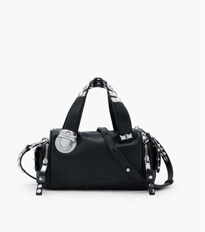 Black Women\'s Marc Jacobs The Studded Pushlock Mini Satchel Bags | USA000204