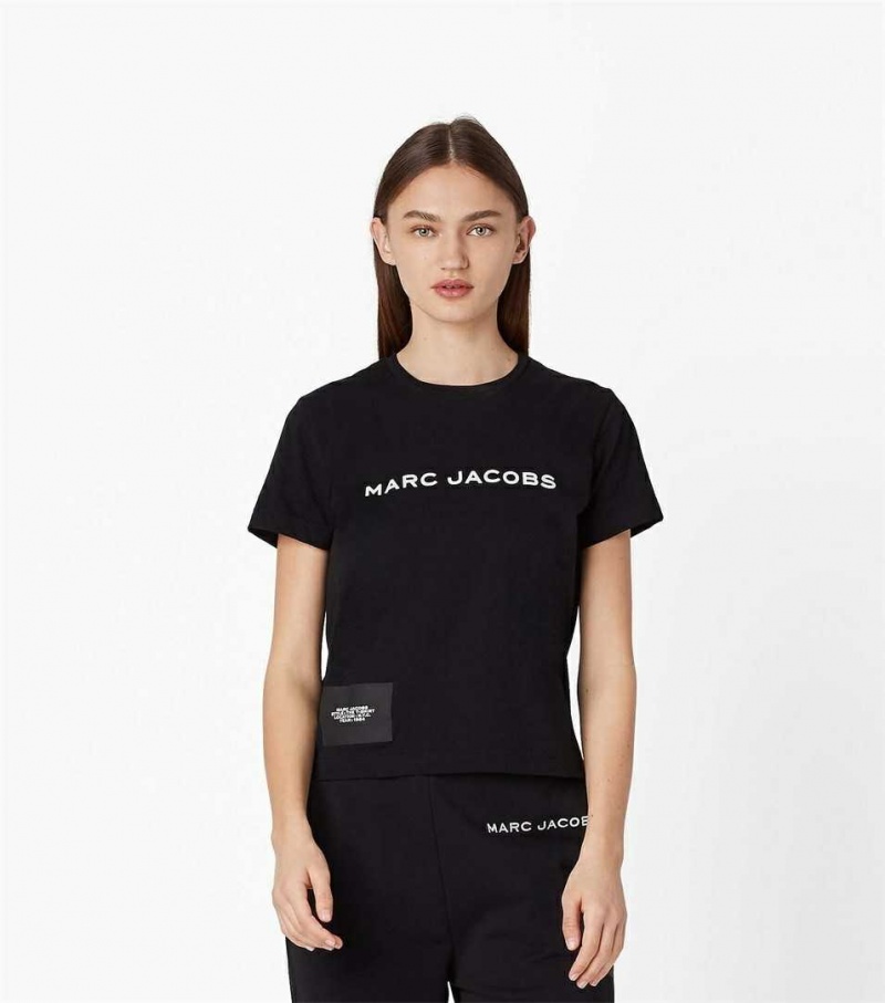 Black Women's Marc Jacobs The T Shirts | USA000666
