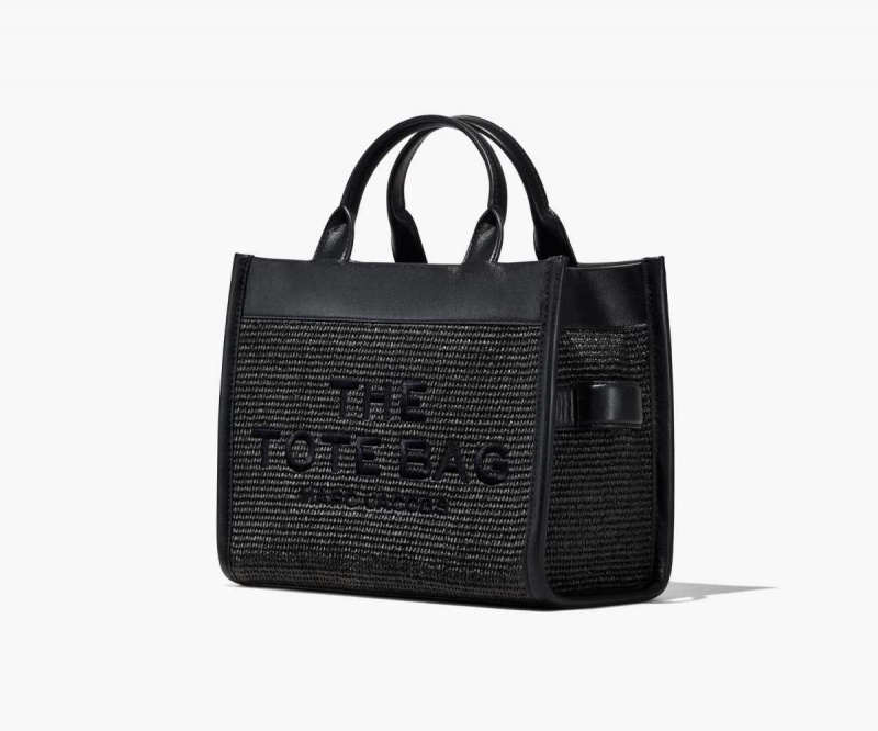 Black Women's Marc Jacobs Woven DTM Medium Tote Bags | USA000053