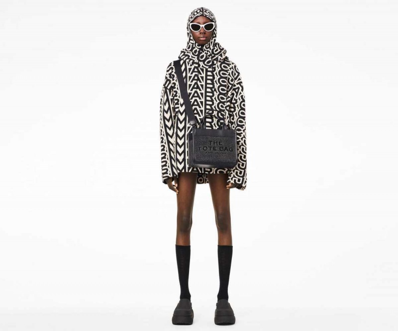 Black Women's Marc Jacobs Woven DTM Mini Tote Bags | USA000121