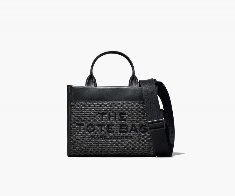 Black Women's Marc Jacobs Woven DTM Mini Tote Bags | USA000121
