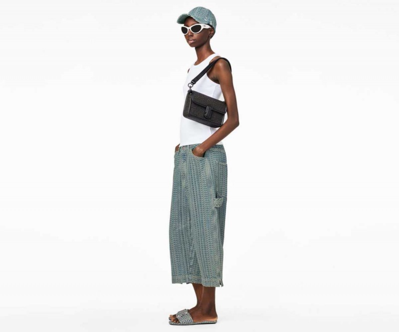 Black Women's Marc Jacobs Woven J Marc Shoulder Bags | USA000251