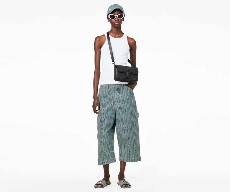Black Women's Marc Jacobs Woven J Marc Shoulder Bags | USA000251