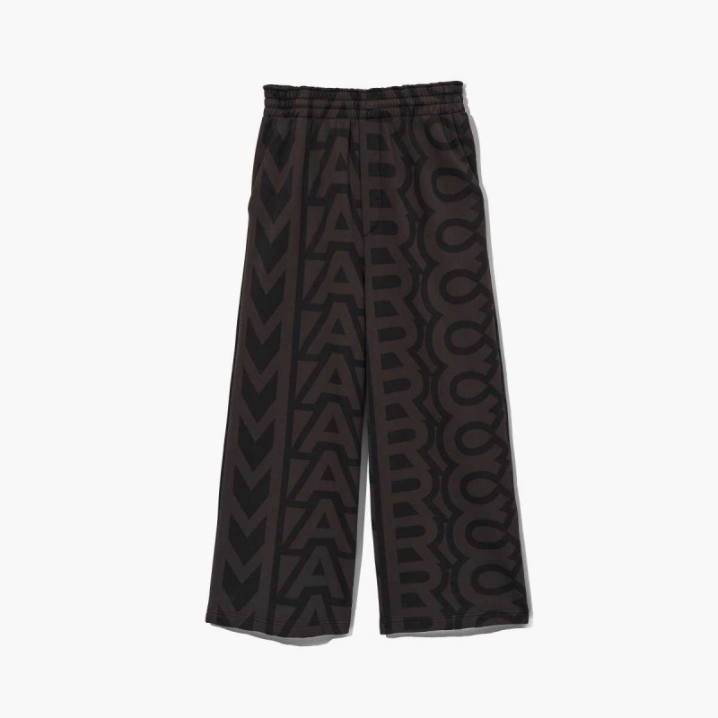 Black / Charcoal Women\'s Marc Jacobs Monogram Oversized Sweatpants | USA000661