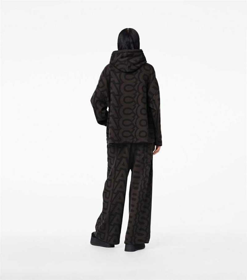 Black / Grey Women's Marc Jacobs The Monogram Oversized Hoodie | USA000588