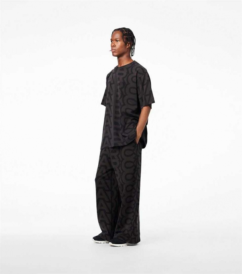 Black / Grey Women's Marc Jacobs The Monogram Oversized Pants | USA000620