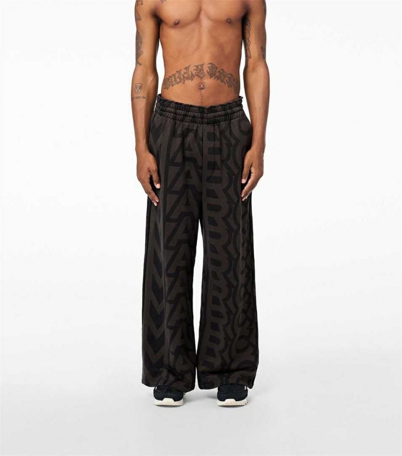 Black / Grey Women's Marc Jacobs The Monogram Oversized Pants | USA000620