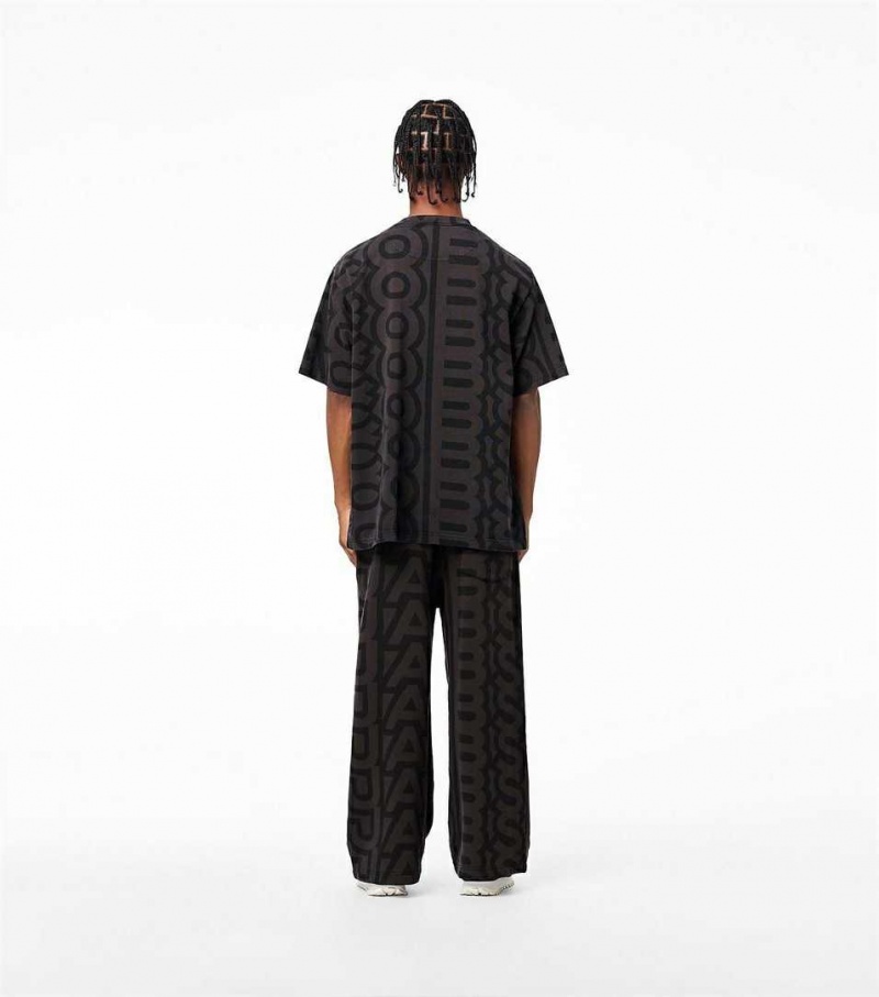 Black / Grey Women's Marc Jacobs The Monogram Big T Shirts | USA000670