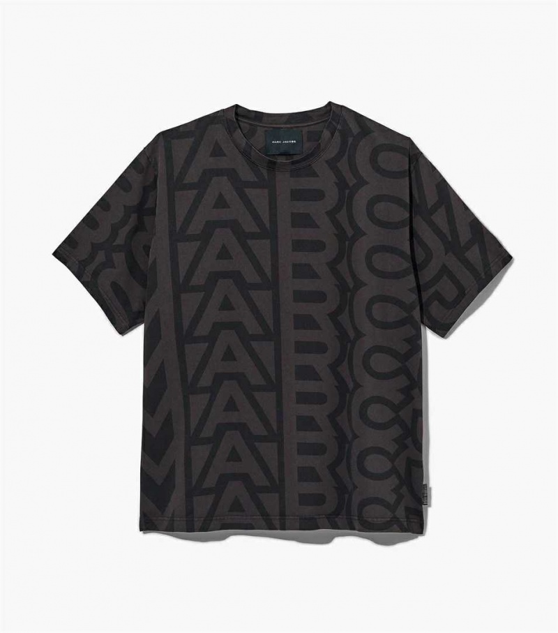 Black / Grey Women\'s Marc Jacobs The Monogram Big T Shirts | USA000670