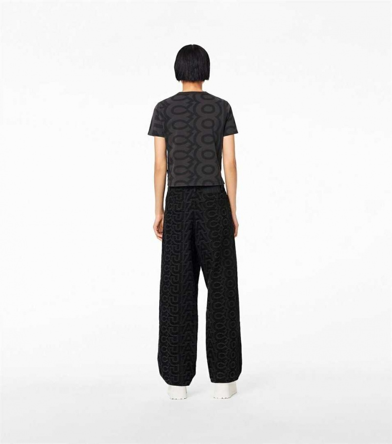 Black / Grey Women's Marc Jacobs The Monogram Baby T Shirts | USA000671