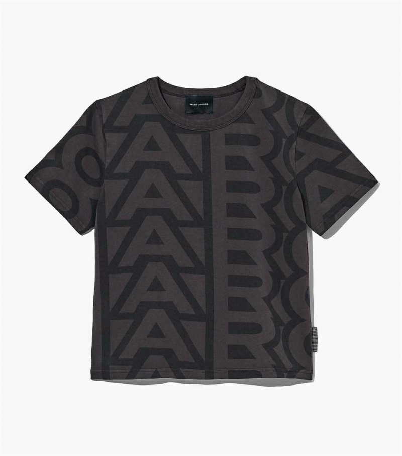 Black / Grey Women\'s Marc Jacobs The Monogram Baby T Shirts | USA000671