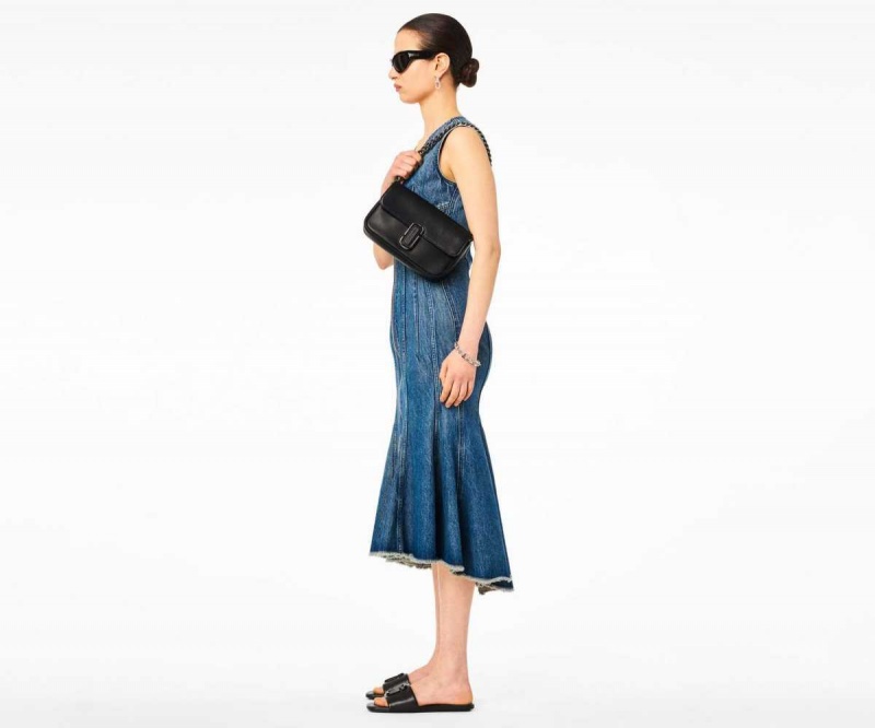 Black / Gunmetal Women's Marc Jacobs J Marc Shoulder Bags | USA000254