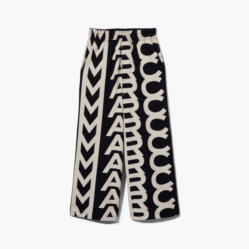 Black / Ivory Women\'s Marc Jacobs Monogram Oversized Sweatpants | USA000659
