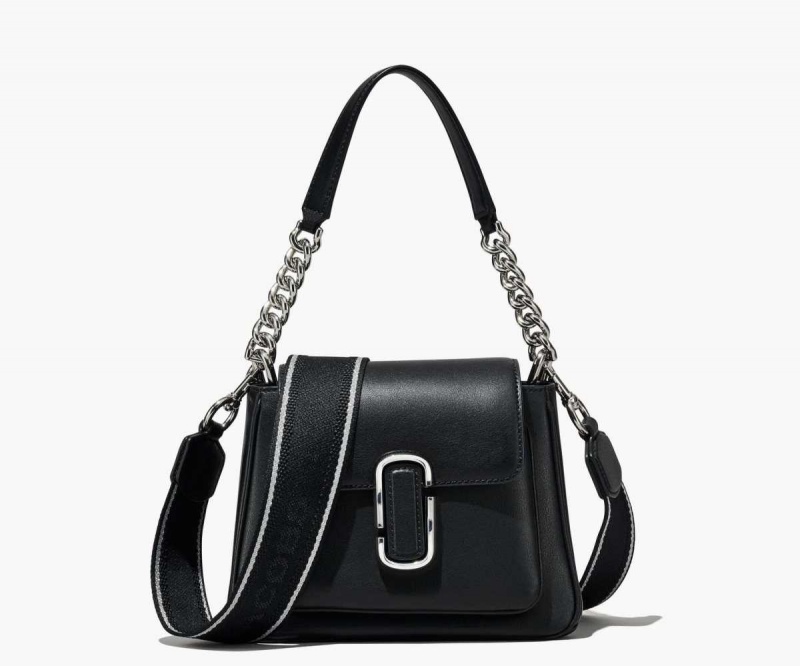 Black / Silver Women's Marc Jacobs J Marc Chain Mini Satchel Bags | USA000208