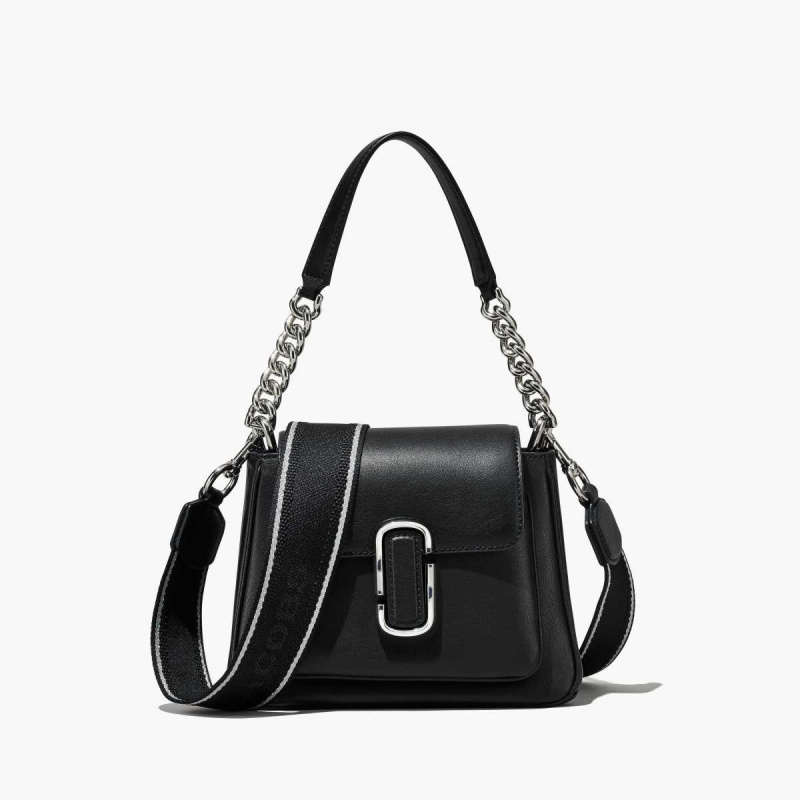 Black / Silver Women\'s Marc Jacobs J Marc Chain Mini Satchel Bags | USA000208