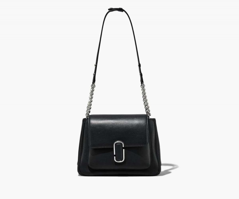 Black / Silver Women's Marc Jacobs J Marc Chain Satchel Bags | USA000211