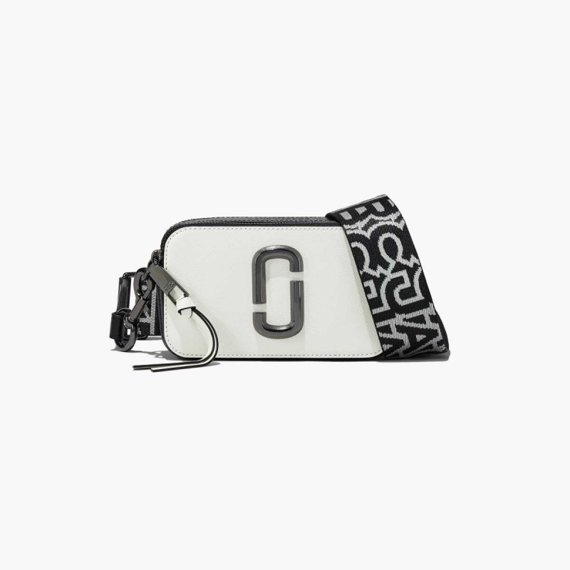Black / White Women\'s Marc Jacobs Bi-Color Snapshot Bags | USA000293