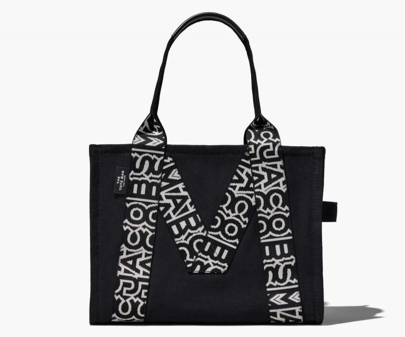 Black / White Women's Marc Jacobs M Large Tote Bags | USA000109